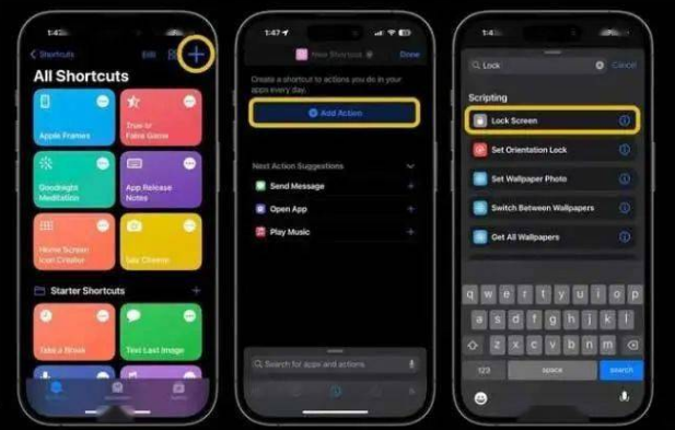 武平苹果14锁屏维修店分享iPhone14升级iOS16.4后如何创建锁屏快捷方式 